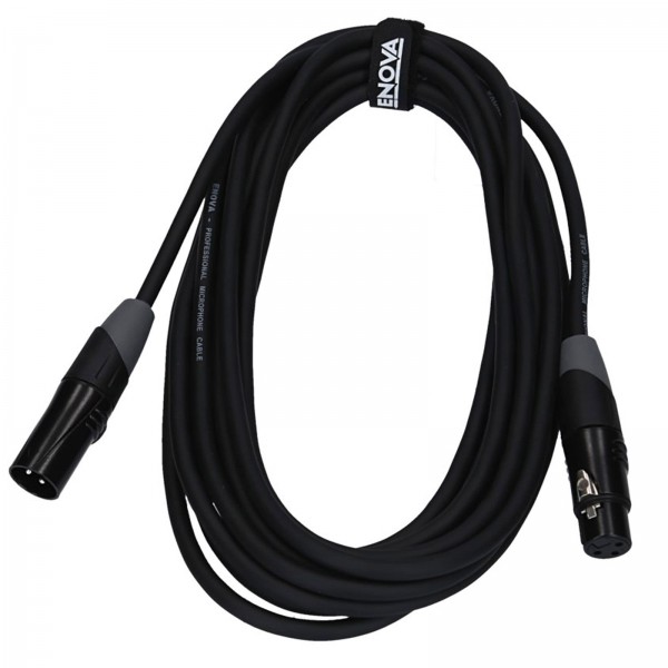 2 m XLR female to XLR male microphone cable 3-pin analogue & AES with velcro