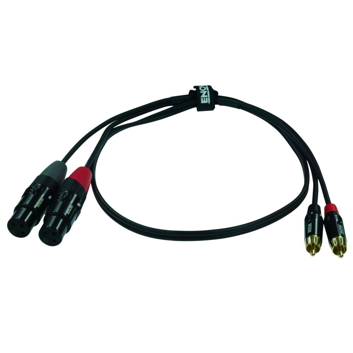 Plugger Câble Bretelle XLR femelle 3b/RCA mâle 0,60 m Noir