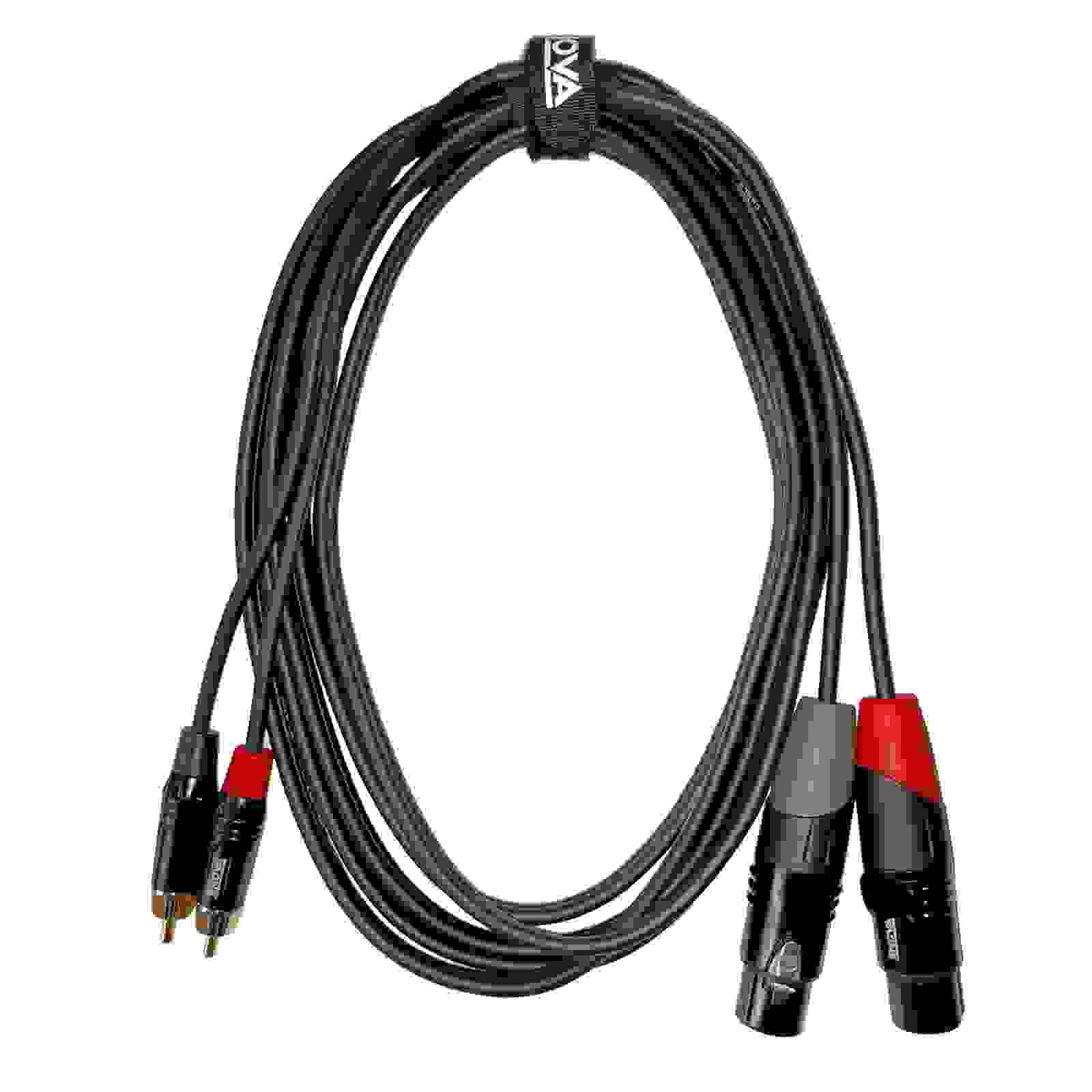 Vivanco Câble stéréo 2X RCA coudé vers 2X RCA avec Protection Anti