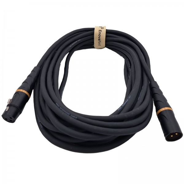 10m Mikrofon Kabel gemäss Industriestandard für elektrische XLR Steckverbindungen. Spitzenqualität für Beschallungs- und Tonstudio-Technik