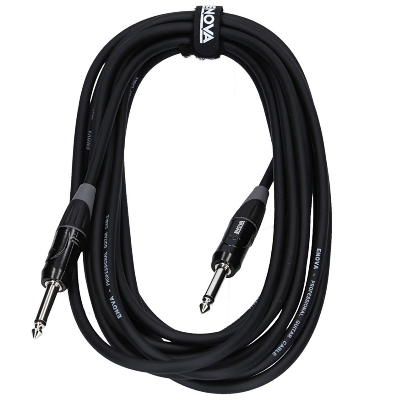 ENOVA, 10 meter guitar cable with 6.3 mm jack connector 2 pin