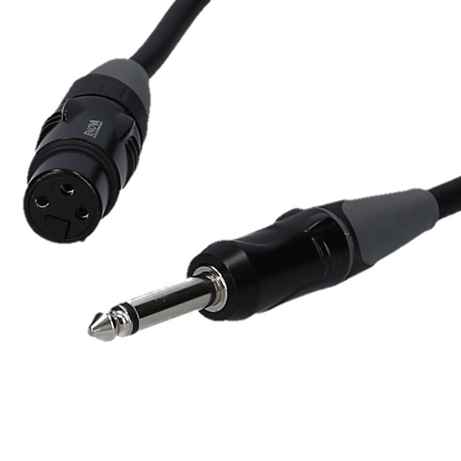 ENOVA, 0.5 meter unbalanced microphone cable, XLR female to 6.3mm jack 2  pin