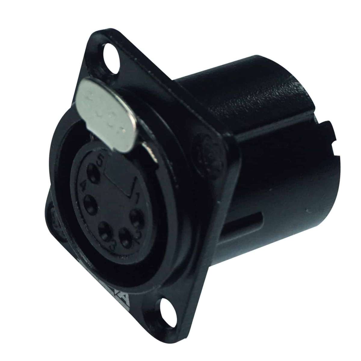 5 Pezzi Connettore XLR Femmina A 3 Pin Per Montaggio A Pannello – Presa Audio In ABS Con Terminali A Saldare