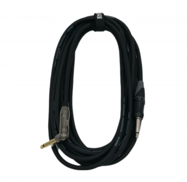 ENOVA 3m guitar cable with a 6 3 jack plug mono to a right angle 6 3 angle jack connector mono