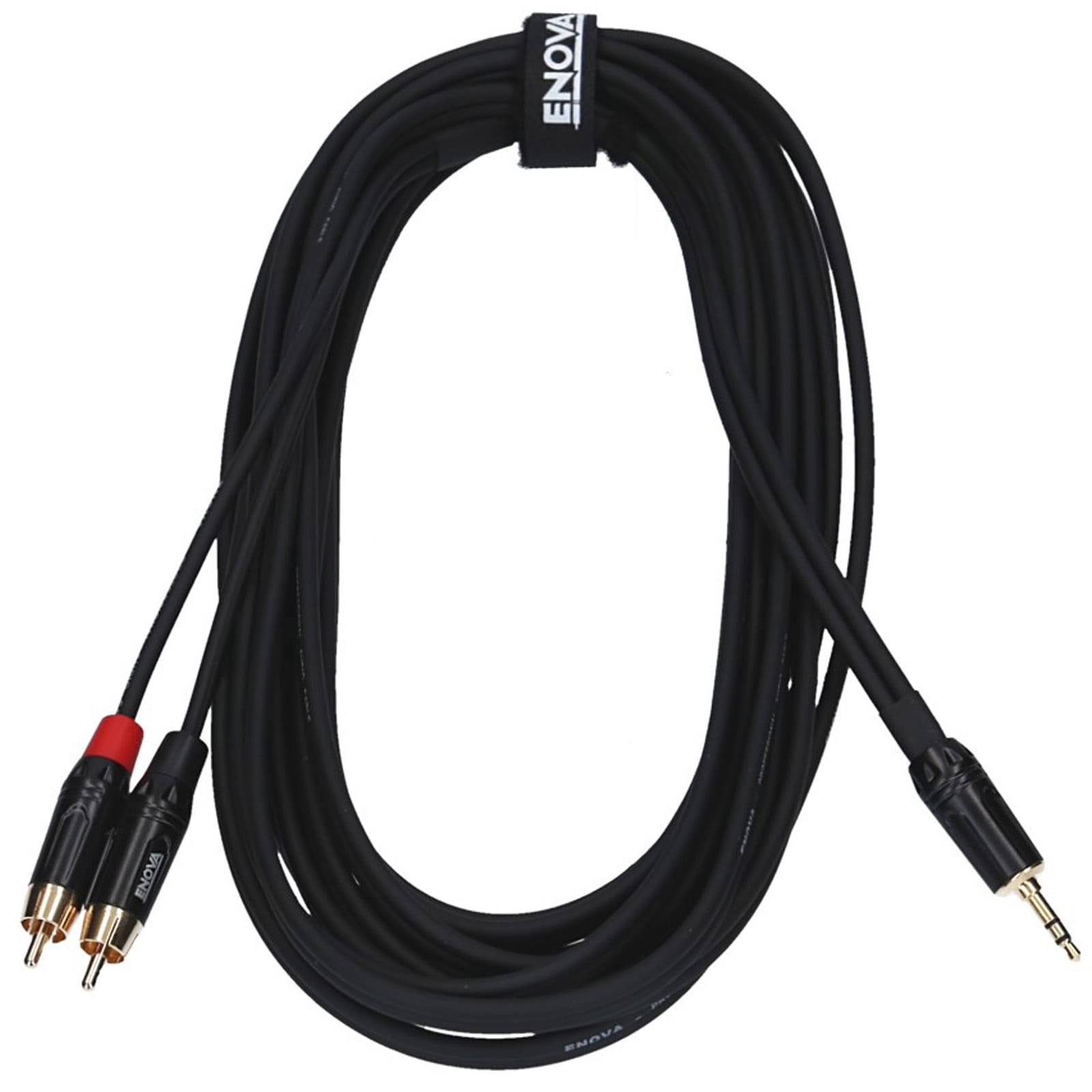 tackle Sightseeing Vilje ENOVA, 3 meter stereo adapter cable, 1x 3.5mm jack stereo to 2x RCA male |  Enova - Pro AV Connectors & Pro AV Interconnect Cables